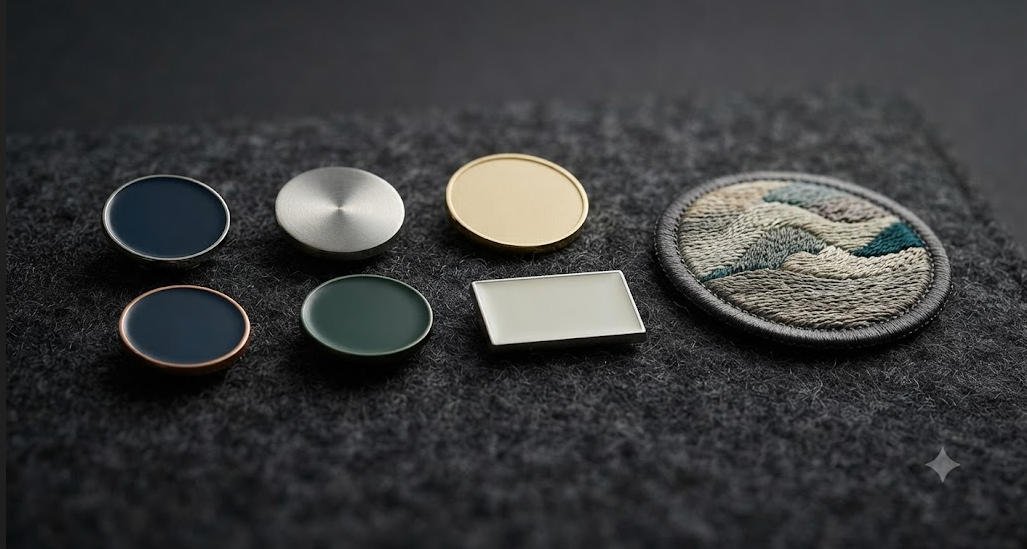 Custom enamel pins and embroidered badges